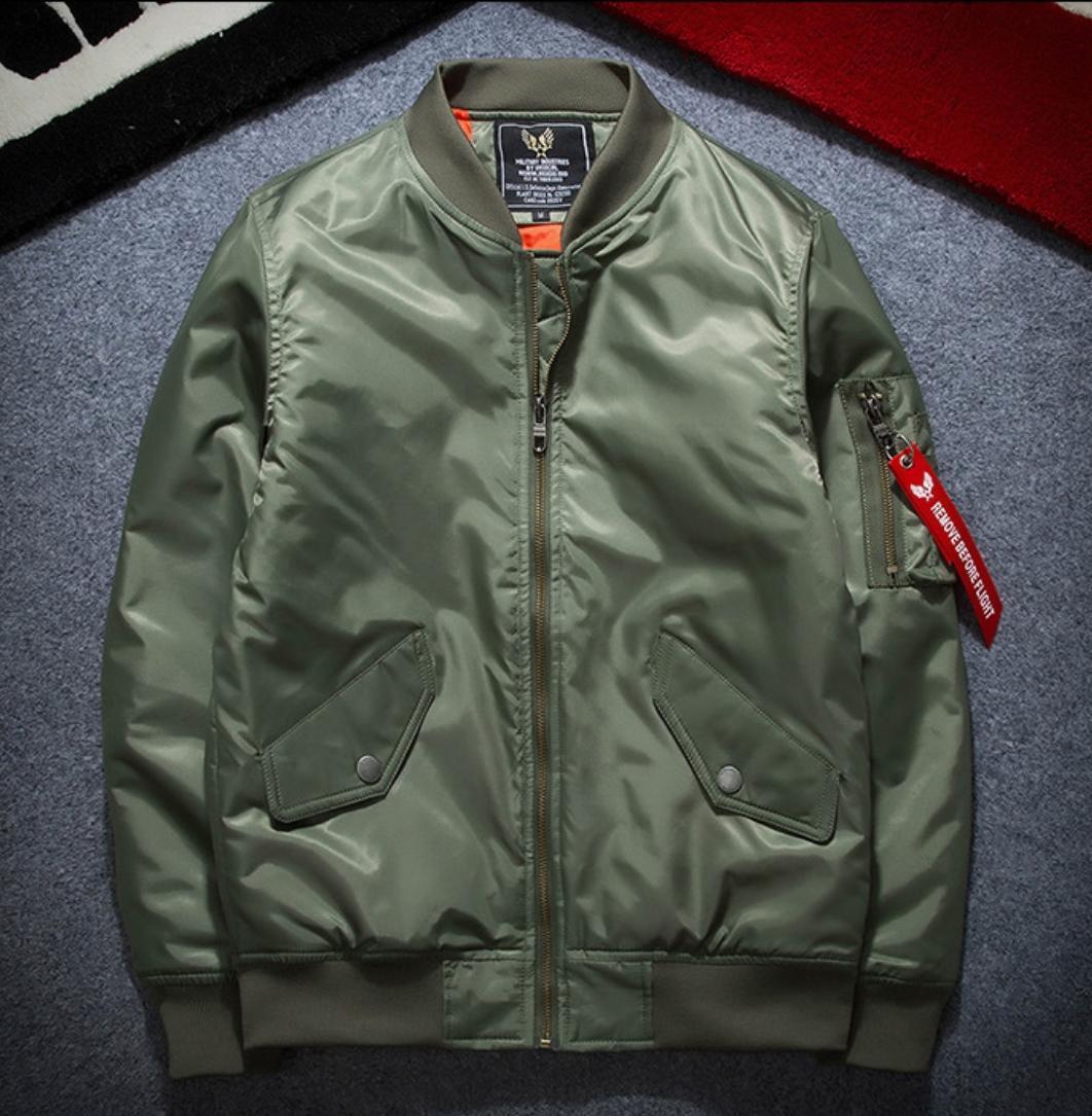Army green bomber jacket