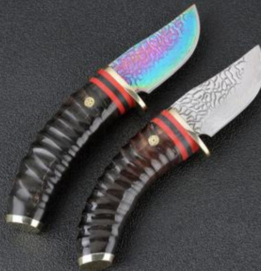 Hunting forged Damascus knife