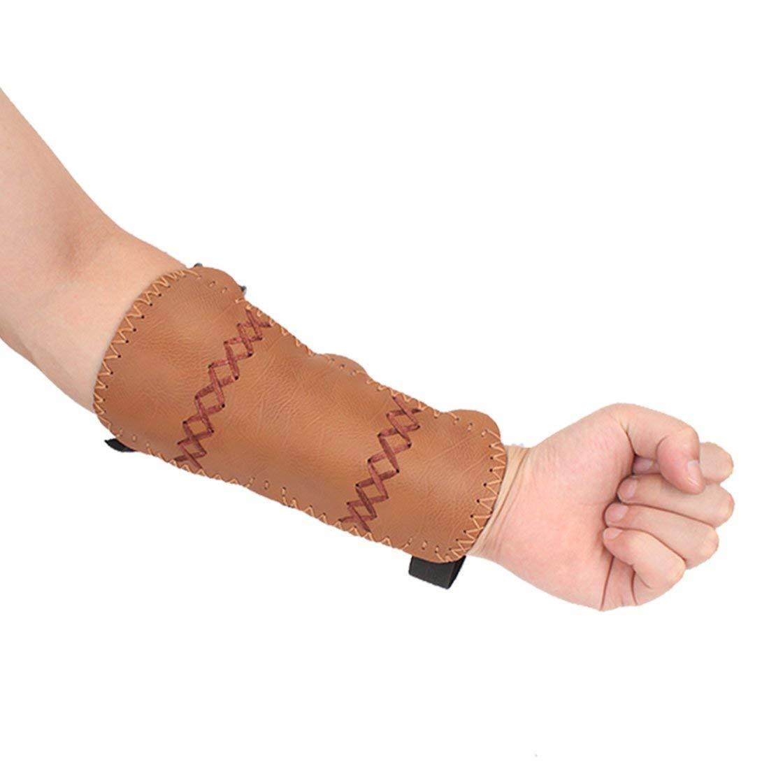 Leather 3-Strap Hunting Archery Arm Protector