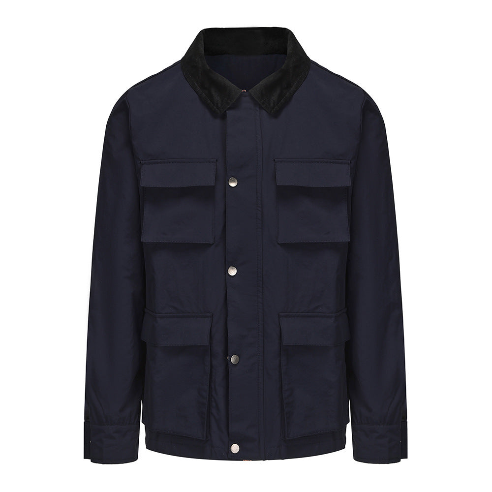 Fashion Solid Color Zipper Jacket