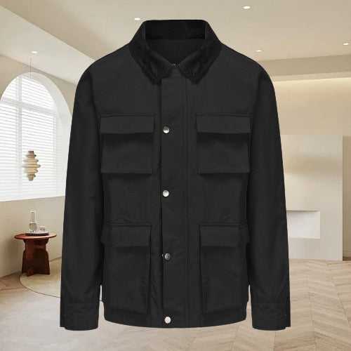Fashion Solid Color Zipper Jacket