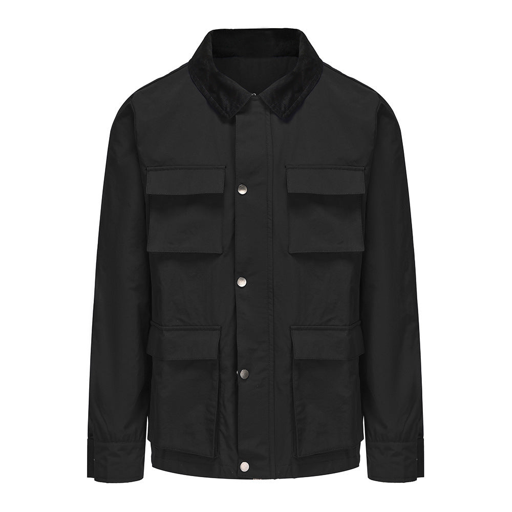 Fashion Solid Color Zipper Jacket